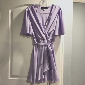 Lavender wrap dress